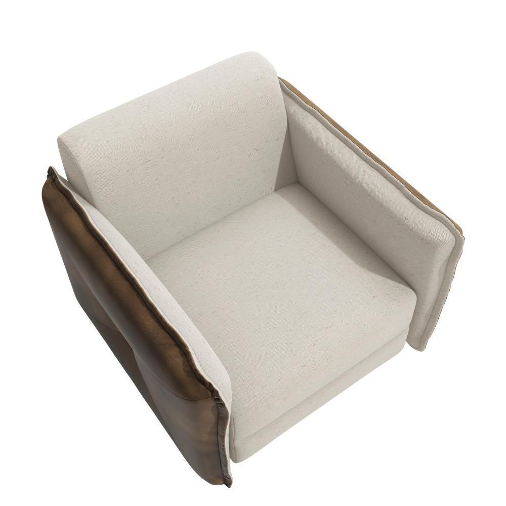 Poltrona Belinda Kappesberg Linho Caqui - 5