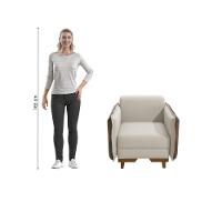 Poltrona Belinda Kappesberg Linho Caqui