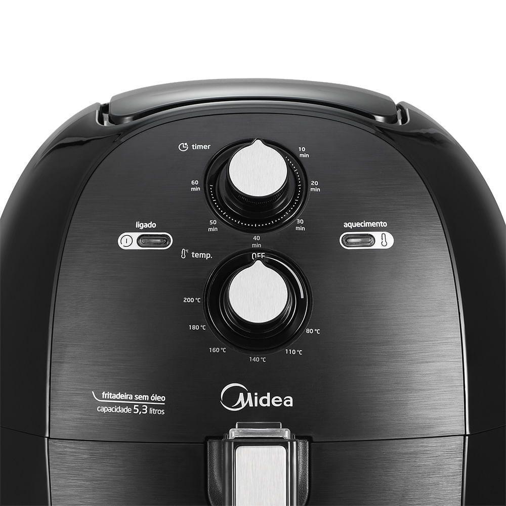 Fritadeira Air Fryer 5,3l Cor Preta Midea Frb50p1 - 127v - 3