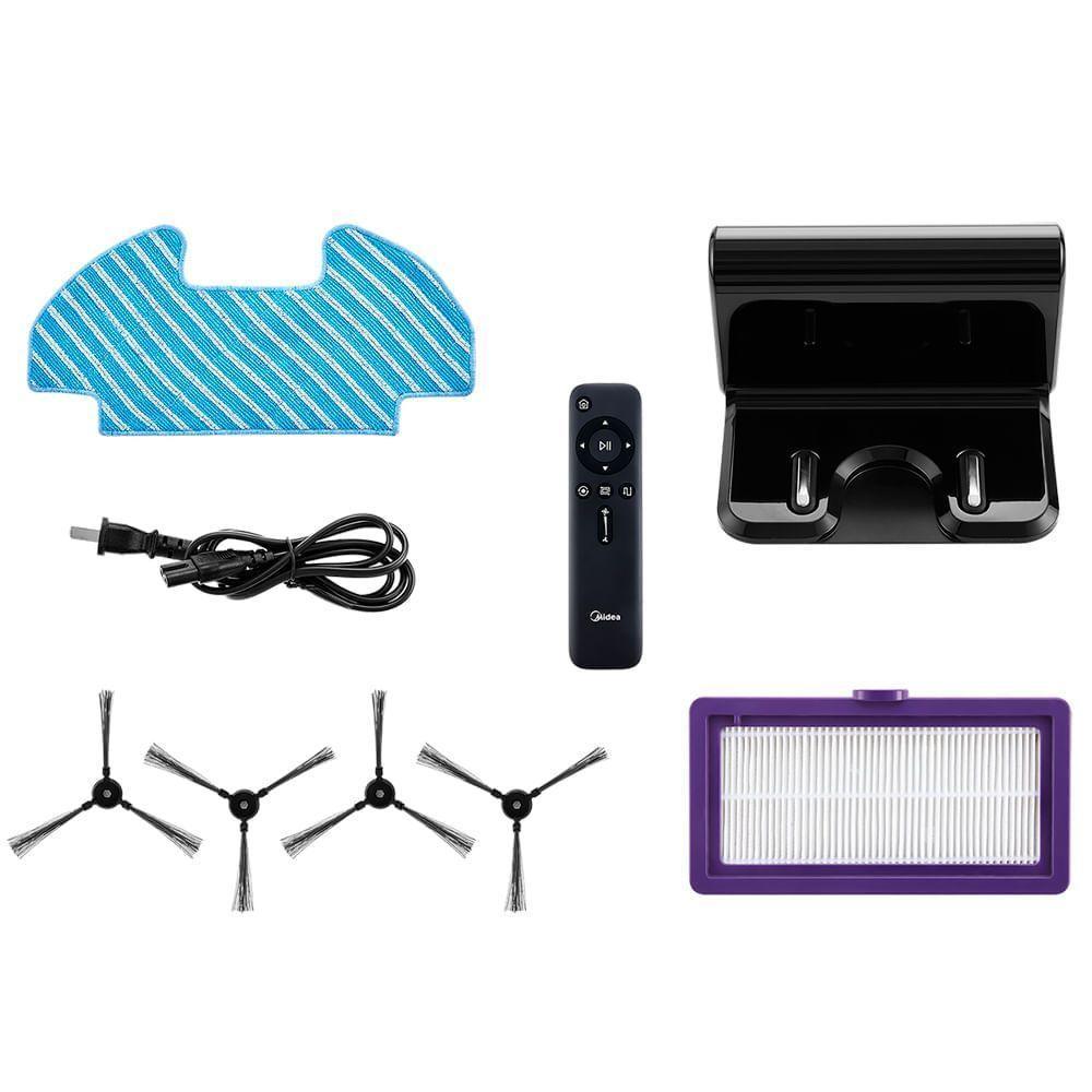 Aspirador Robô Connectgyro I5C Passa Pano Preto Midea VRA61PB Bivolt - 10