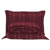 Cobre Leito Bordado 400 Fios Heitor Casal King 100% Poliéster - Vermelho - 1