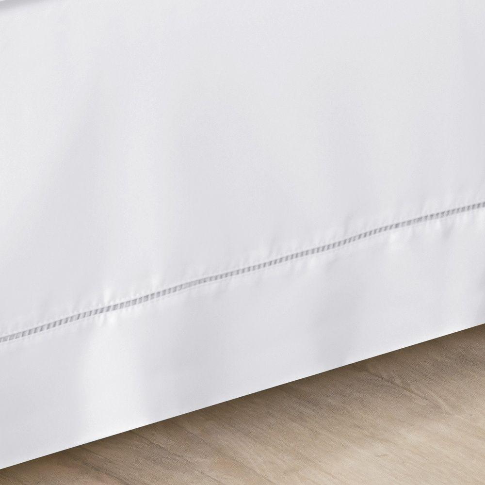 Saia Para Cama Box 200 Fios Bia Casal Padrão 01 Peça 80% Algodão 20% Poliéster - Branco - 3