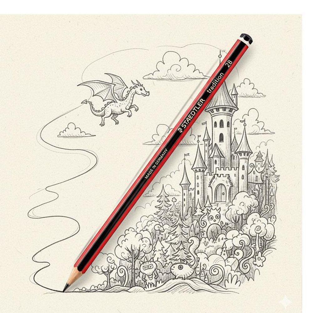 Lápis Graduado 2b Tradition 2 Unidades - Staedtler - 3