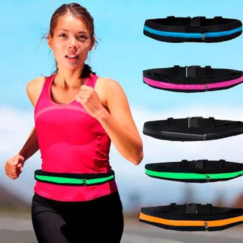 Pochete Esportiva Corrida Slim Impermeável Ajuste Na Cintura Saída Para Fone De Ouvido Preto - 5