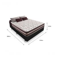 Cama Box Viúva 128 Tecido Sintético Preto Com Colchão Little Angel Mola Superlastic - 2