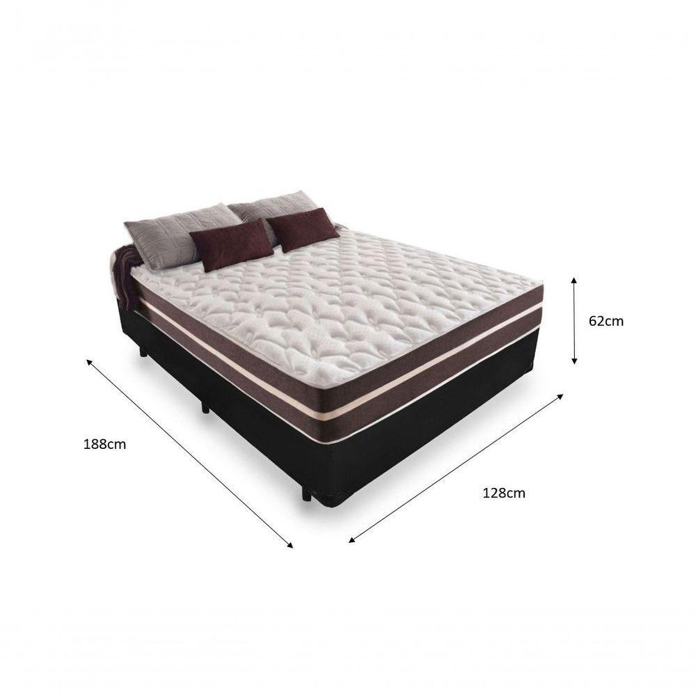 Cama Box Viúva 128 Tecido Sintético Preto Com Colchão Little Angel Mola Superlastic - 2
