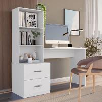 Escrivaninha Com 2 Prateleiras E 2 Gavetas Compacto ônix - 1