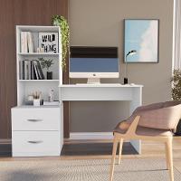 Escrivaninha Com 2 Prateleiras E 2 Gavetas Compacto ônix - 3