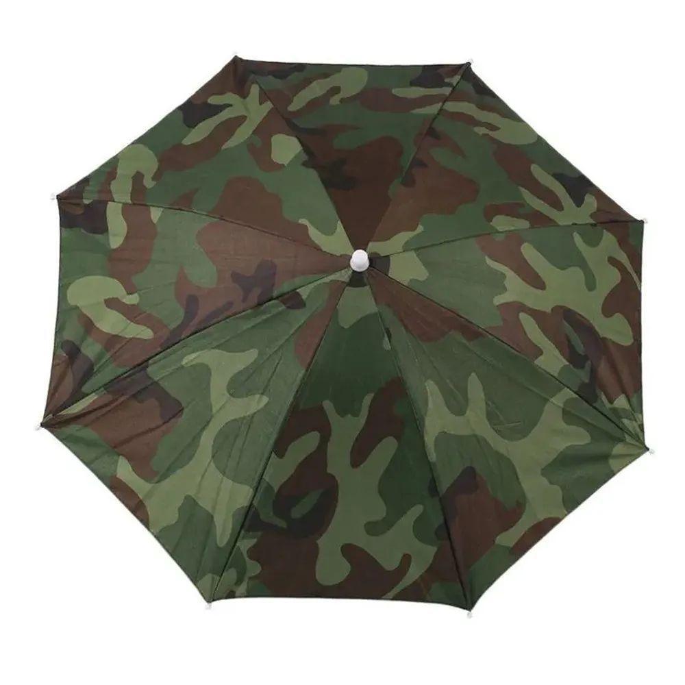 Chapéu Guarda-chuva Sombrinha Camuflado Protetor Camping Passeio Sol Chuva - 2