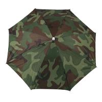 Chapéu Guarda-chuva Sombrinha Camuflado Protetor Camping Passeio Sol Chuva - 2
