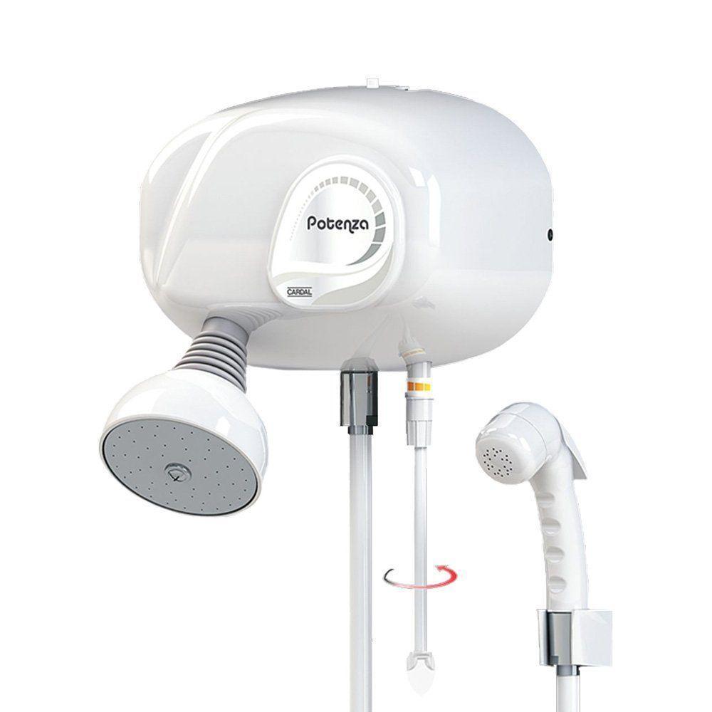 Chuveiro Cardal Potenza Eletrônico Com Pressurizador Branco 220v (7800w) - 1