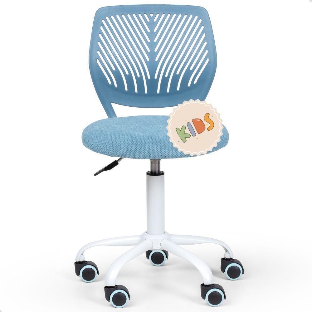 Cadeira Secretária Kids Giratória Teen Tela Mesh Moderna Azul - 2