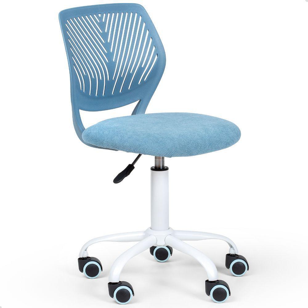 Cadeira Secretária Kids Giratória Teen Tela Mesh Moderna Azul - 3
