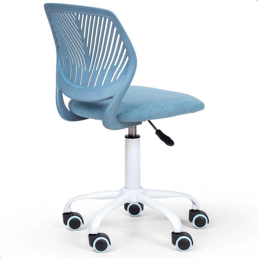 Cadeira Secretária Kids Giratória Teen Tela Mesh Moderna Azul - 7