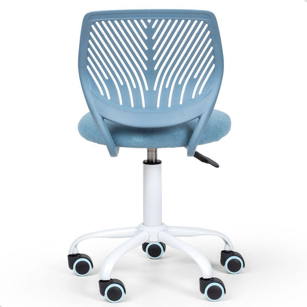 Cadeira Secretária Kids Giratória Teen Tela Mesh Moderna Azul - 9