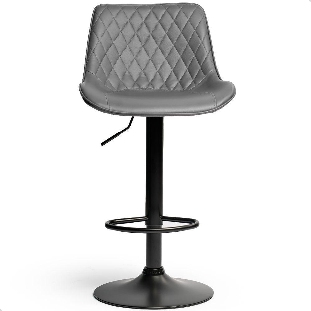 Banqueta Alta Cozinha Bar Balcão Para Bancada Encosto Kit 02 Unidades Cinza - 2