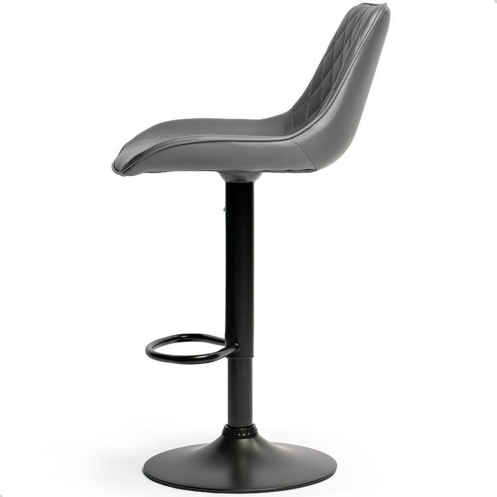 Banqueta Alta Cozinha Bar Balcão Para Bancada Encosto Kit 02 Unidades Cinza - 8