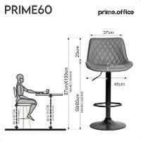 Banqueta Alta Cozinha Bar Balcão Para Bancada Encosto Kit 02 Unidades Cinza - 5