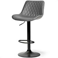 Banqueta Alta Cozinha Bar Balcão Para Bancada Encosto Kit 02 Unidades Cinza - 10