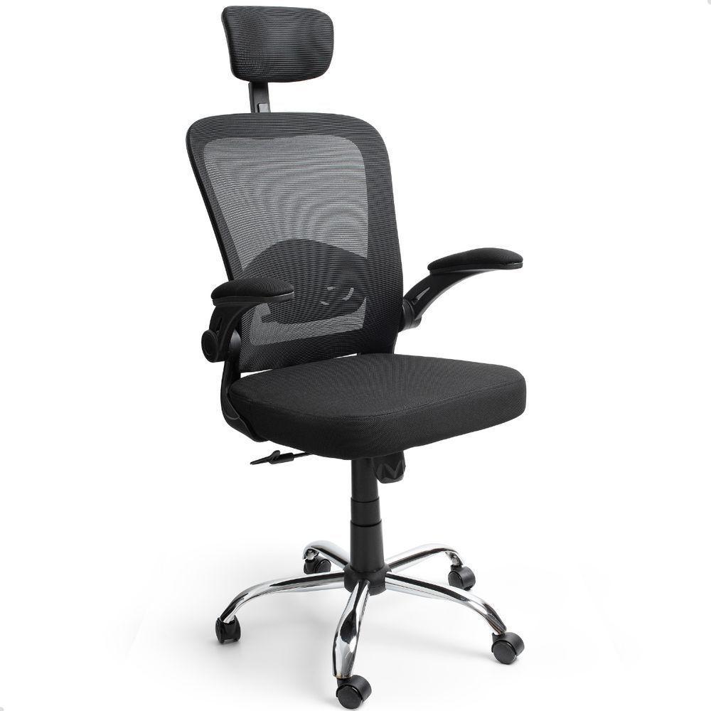 Cadeira De Escritorio Presidente Giratória Ergonômica Mesh - 1