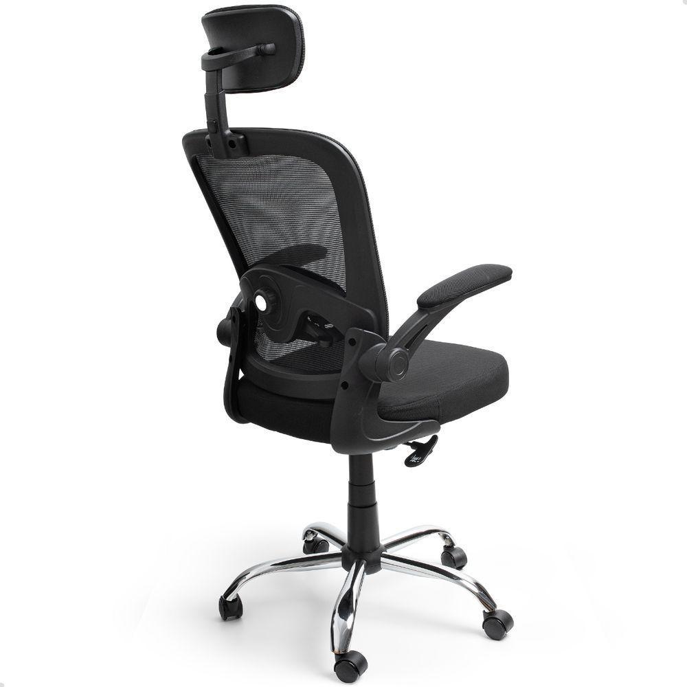 Cadeira De Escritorio Presidente Giratória Ergonômica Mesh - 9