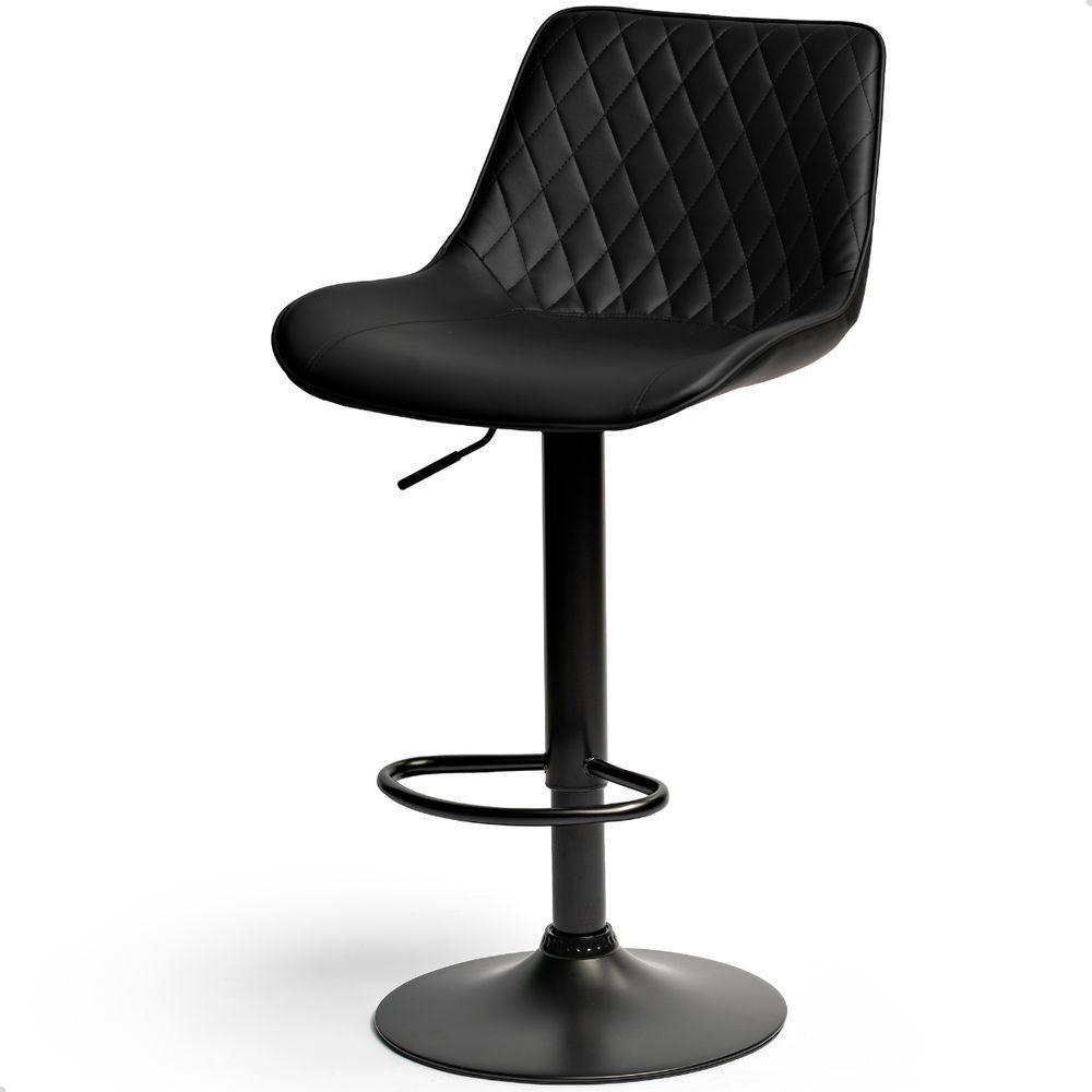 Banqueta Alta Cozinha Bar Balcão Para Bancada Encosto Kit 02 Unidades Preto - 7