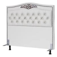 Cabeceira Holanda Cama Box Casal 90cm Estofada Branca Star Branco - 1