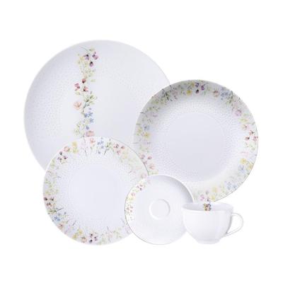 Aparelho De Jantar Tramontina Artemis Em Porcelana Decorada 20 Peças