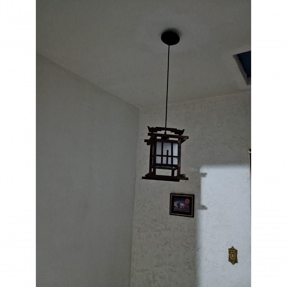 Lustre De Teto Luminária Oriental Japonês Rustico Madeira Artesanal Sala Quarto Hotel Pousada - 3