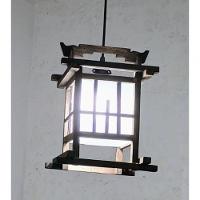 Lustre De Teto Luminária Oriental Japonês Rustico Madeira Artesanal Sala Quarto Hotel Pousada - 2