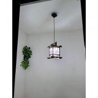 Lustre De Teto Luminária Oriental Japonês Rustico Madeira Artesanal Sala Quarto Hotel Pousada