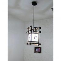 Luminária De Teto Rustico Lustre Ideograma Japonês Sala Restaurante Spa Pousada Hotel - 2