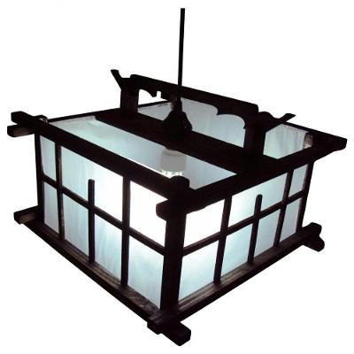 Lustre Oriental Luminária Rustico De Madeira Artesanal Sala Quarto Restaurante Hotel Pousada