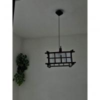 Lustre Oriental Luminária Rustico De Madeira Artesanal Sala Quarto Restaurante Hotel Pousada