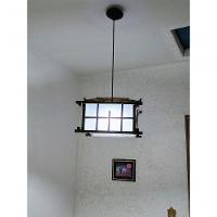 Lustre Oriental Luminária Rustico De Madeira Artesanal Sala Quarto Restaurante Hotel Pousada - 5