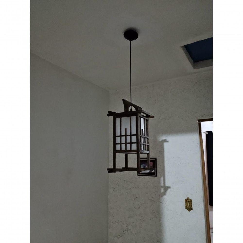 Lustre Oriental Luminária Estilo Japonês Rustico Artesanal Sala Quarto Restaurante Hotel Pousada - 3