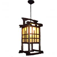 Lustre Oriental Luminária Estilo Japonês Rustico Artesanal Sala Quarto Restaurante Hotel Pousada - 1