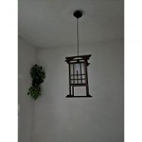 Lustre Oriental Luminária Estilo Japonês Rustico Artesanal Sala Quarto Restaurante Hotel Pousada