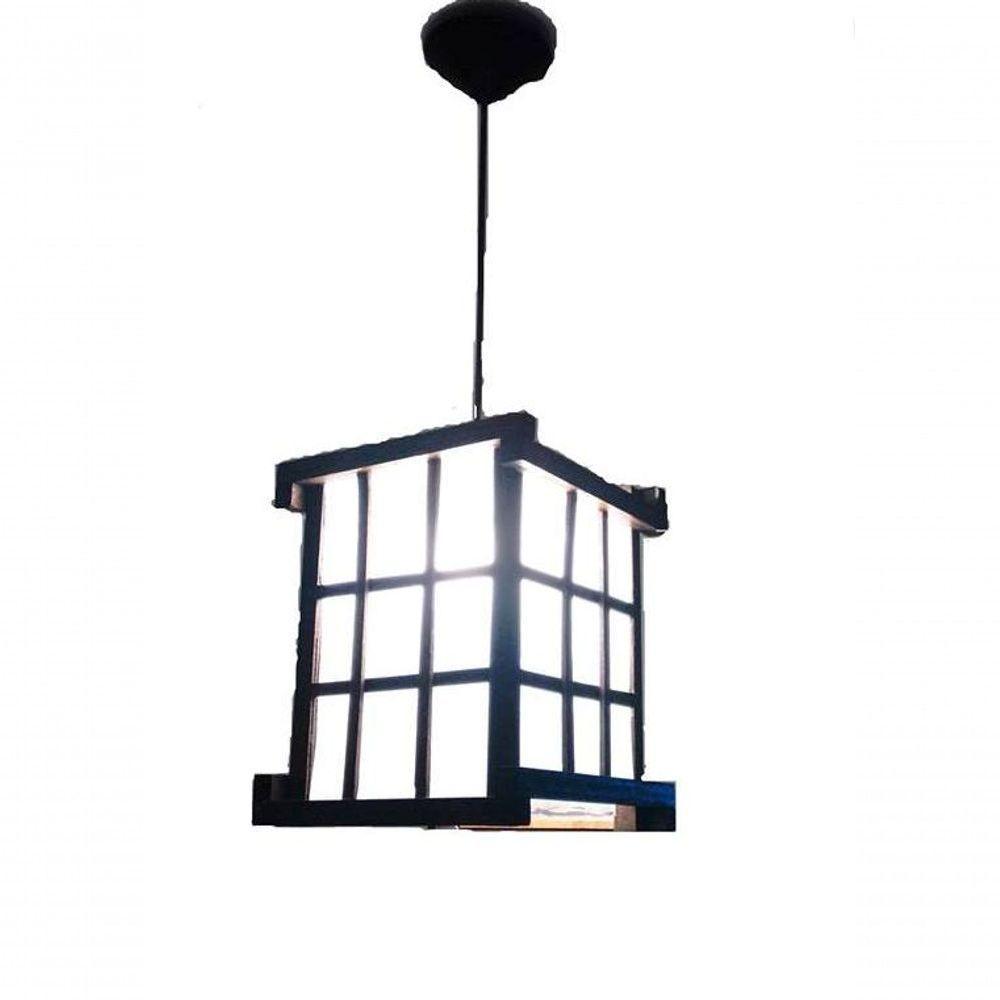 Lustre Luminária De Teto De Madeira Rustico Artesanal Decoração Sala Quarto Hotel Pousada - 1