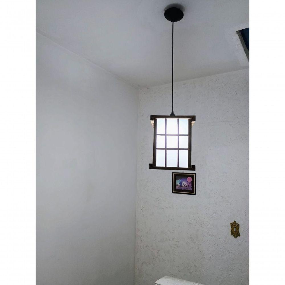 Lustre Luminária De Teto De Madeira Rustico Artesanal Decoração Sala Quarto Hotel Pousada - 3