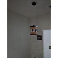 Lustre De Teto Luminária Rústico De Corda Japonês Ideograma Artesanal Madeira Sala Quarto Hotel