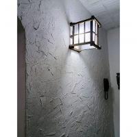 Arandela Luminária De Parede Rustica Oriental Japonês Artesanal Madeira Sala Pousada Hotel - 2