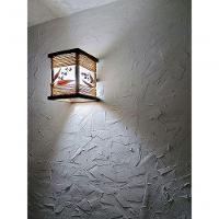 Arandela Rustica Luminária De Corda Com Folhagem Madeira Artesanal Sala Quarto Hotel Pousada - 5