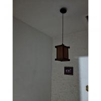 Lustre De Teto Luminária Rústico Japonês Pendente Telinha De Bambu Artesanal Sala Quarto Pousada - 2