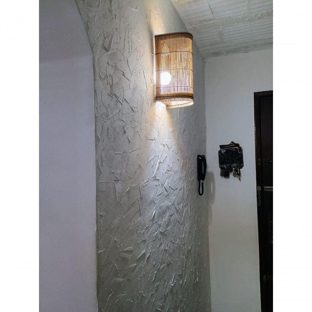 Luminária De Parede Arandela Rustica Telinha De Bambu Oval Artesanal Sala Quarto Hotel Pousada - 2