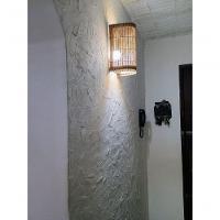 Luminária De Parede Arandela Rustica Telinha De Bambu Oval Artesanal Sala Quarto Hotel Pousada - 2