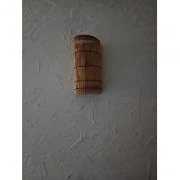 Luminária De Parede Arandela Rustica Telinha De Bambu Oval Artesanal Sala Quarto Hotel Pousada