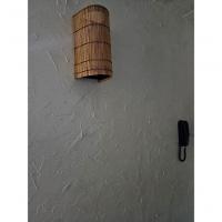 Luminária De Parede Arandela Rustica Telinha De Bambu Oval Artesanal Sala Quarto Hotel Pousada - 5