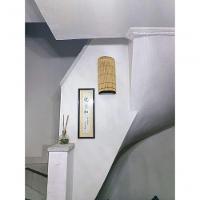 Luminária De Parede Arandela Rustica Telinha De Bambu Oval Artesanal Sala Quarto Hotel Pousada - 6