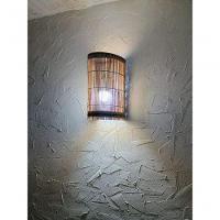 Luminária De Parede Arandela Rustica Telinha De Bambu Oval Artesanal Sala Quarto Hotel Pousada - 7